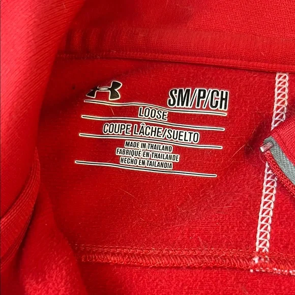 Under Armour Red Pullover with White Accents - Picture 3 of 7